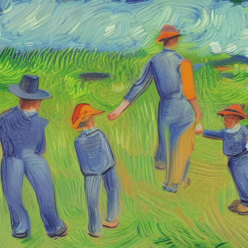 La imagen debe representar la guía de un padre que indica derechos y responsabilidades durante las vacaciones de verano en los campos de actividad.