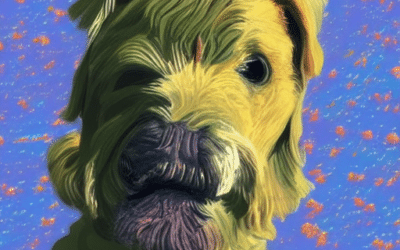 La imagen debe representar una comparación humorística entre la visión del perro y la visión humana