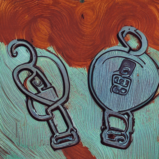 La imagen debe ilustrar una cerradura con dos llaves, una que representa el amor genuino y otra que simboliza la infatuación, para ayudar a distinguir entre los dos.
