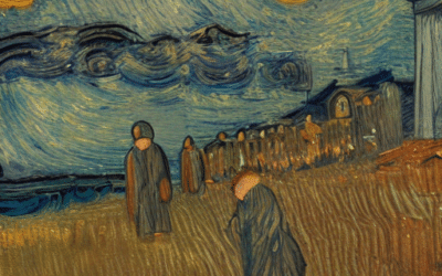 La imagen debe representar una escena del monasterio sereno con monjes centrados en sus tareas