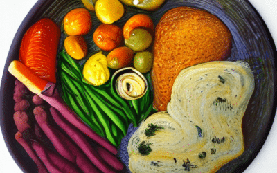 Una comida bien redondeada con proteínas