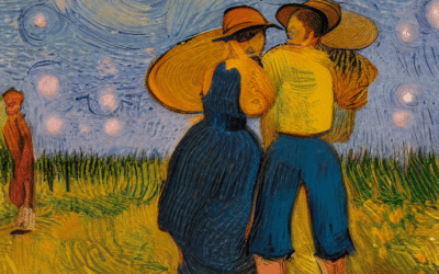 La imagen debe representar a una pareja que participa en una interacción alentadora